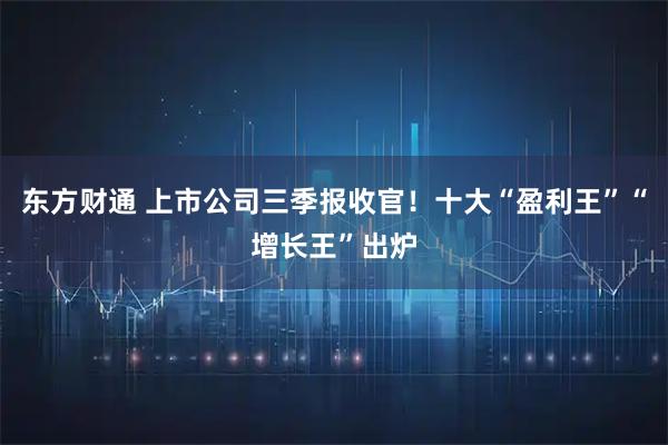 东方财通 上市公司三季报收官！十大“盈利王”“增长王”出炉